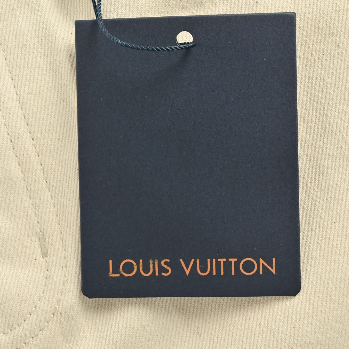 Louis Vuitton/Louis Vuitton 25ss pocket leather label denim shorts